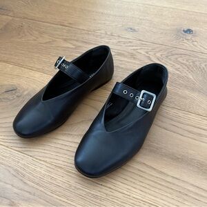 New COS buckled leather Mary Jane flats 37